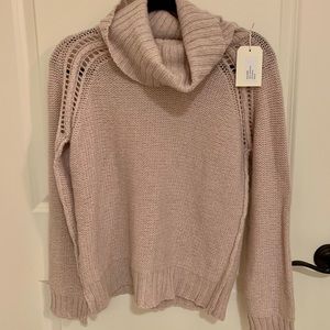 NWT 100% cashmere INHABIT turtleneck rose pink